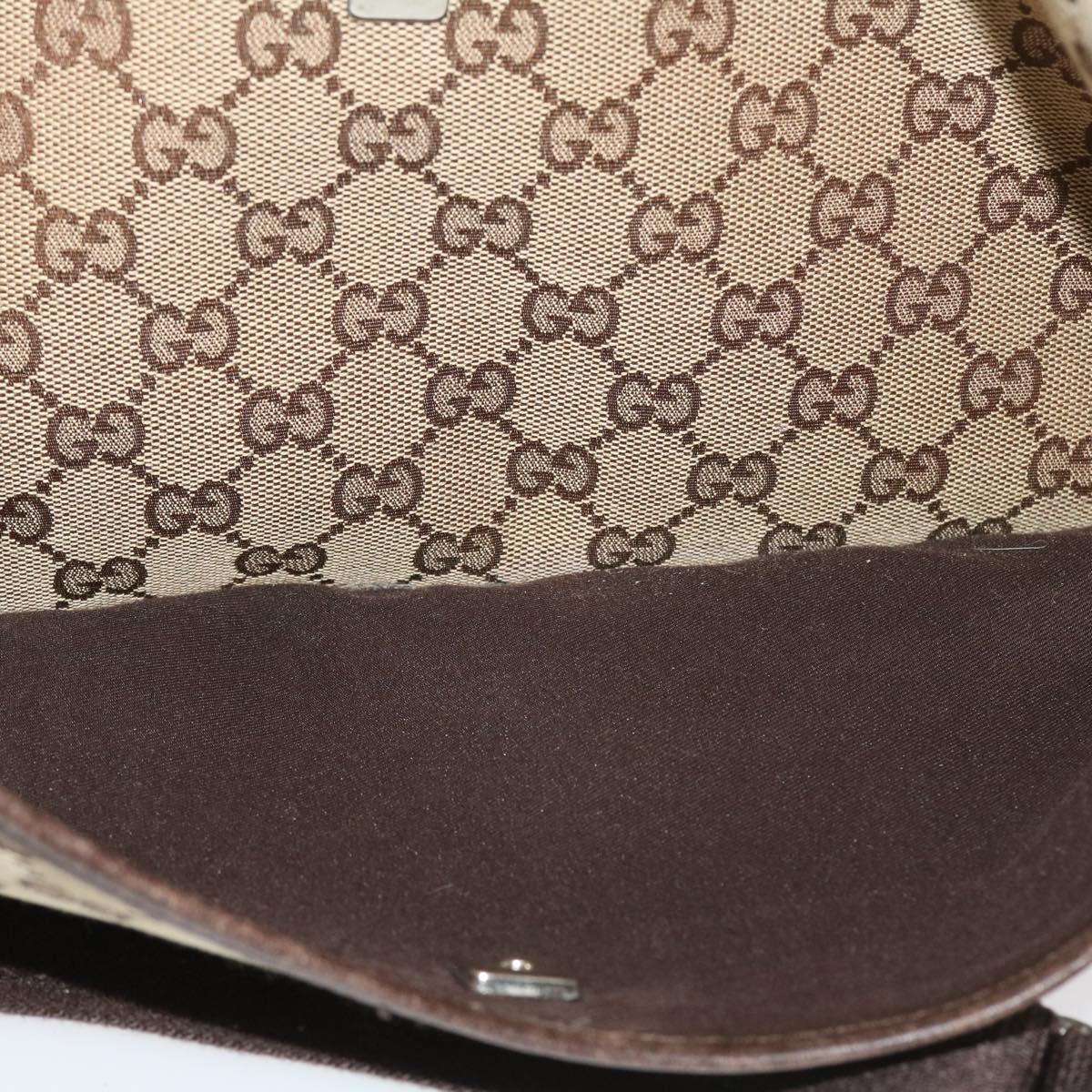 GUCCI GG Canvas Shoulder Bag Canvas Beige Brown 145856  ac1754