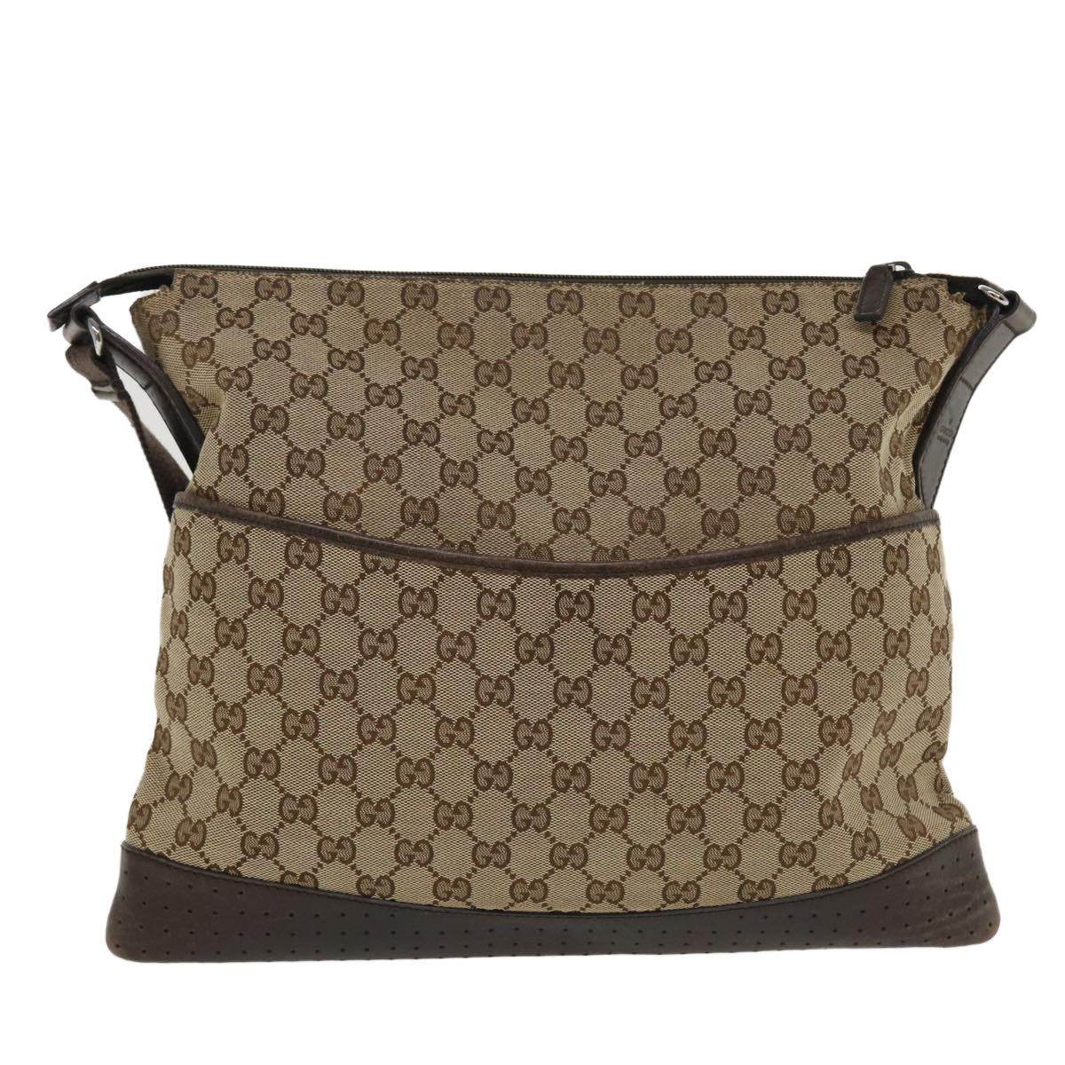 GUCCI GG Canvas Shoulder Bag Canvas Beige Brown 145856  ac1754
