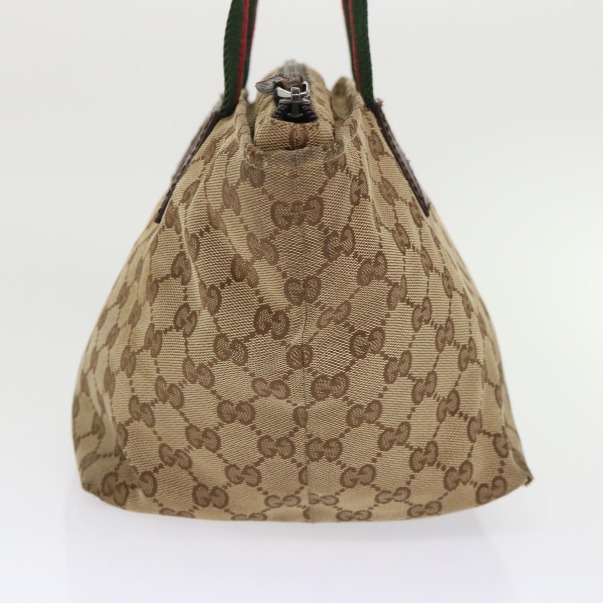 GUCCI GG Canvas Web Sherry Line Tote Bag Beige Red Green 131228  ac2026