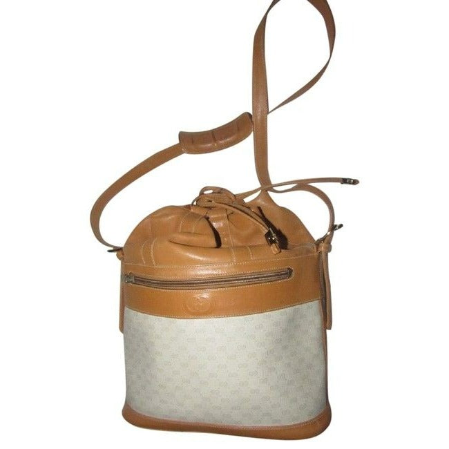 Gucci Vintage Pursesdesigner Purses Camel Leather And A Camel Small G Print On Ivory Coated Canvas S