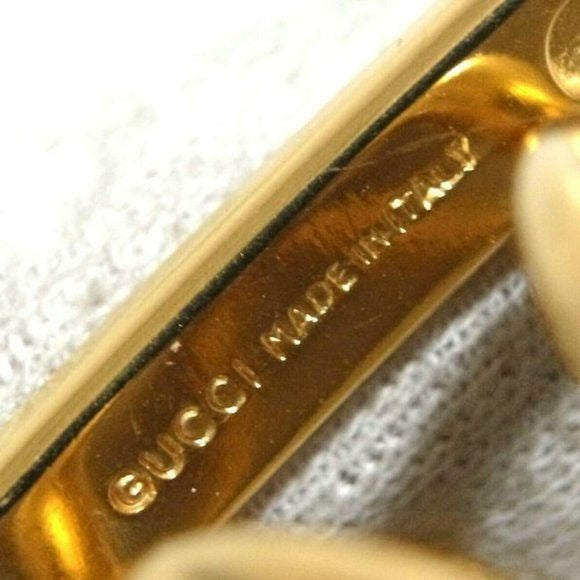 Gucci Gold Square Gucci 'G' Logo Scarf Ring