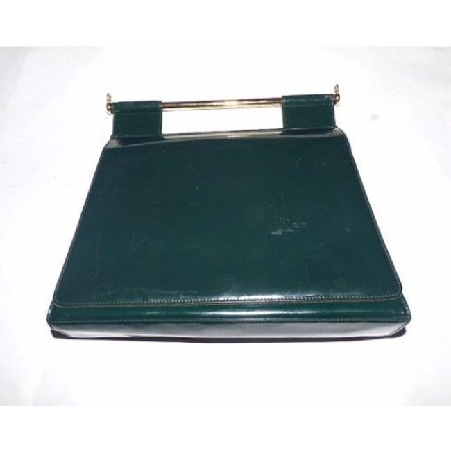 Gucci Vintage Pursesdesigner Purses Green Patent Leather Satchel