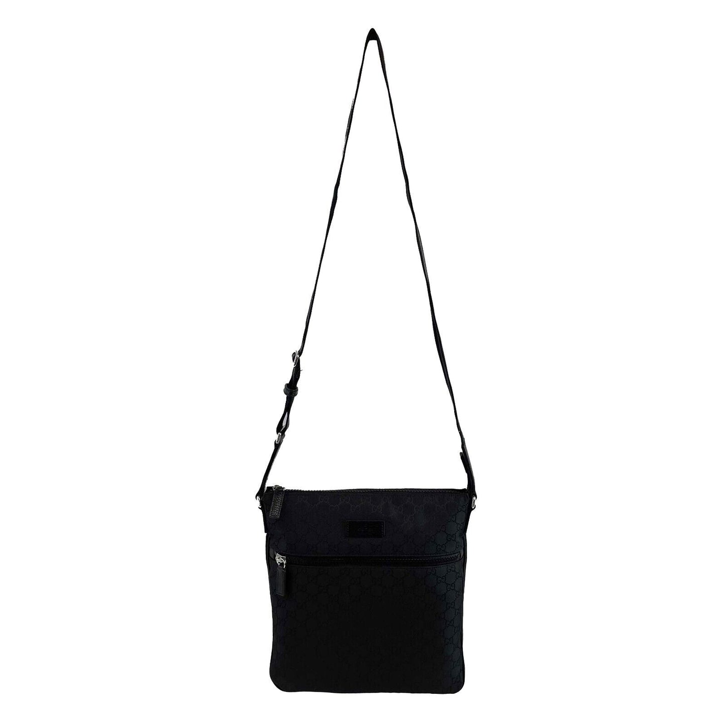 GUCCI New w/o Tags  Front Zip Flat Messenger Crossbody Bag