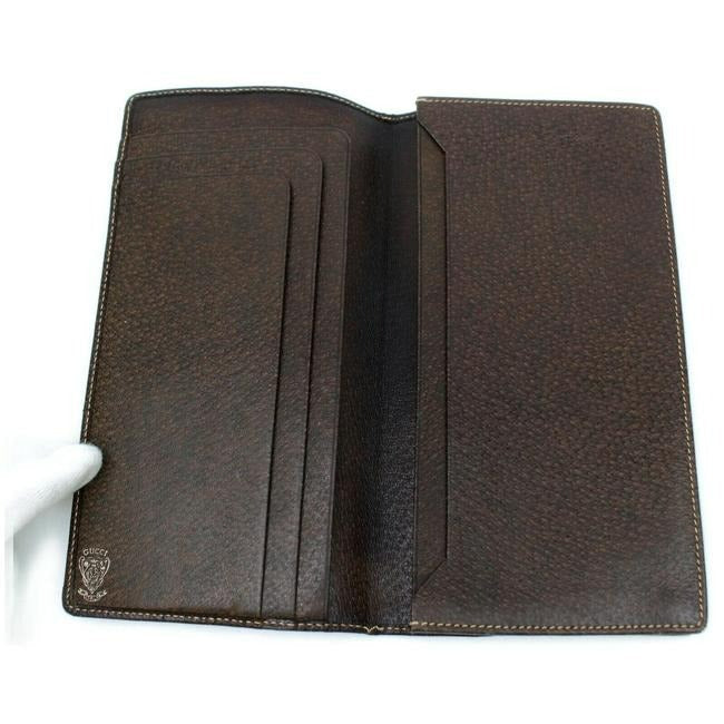 Gucci Brown Guccissima Print Unisex Bi Fold Style Wallet