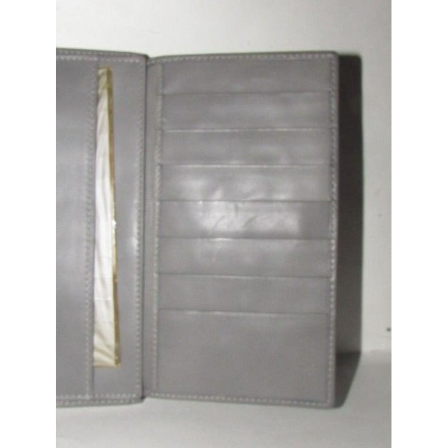 Gucci Black Small G Logo Print On Grey Coated Canvas And Grey Leather Vintage Wallet