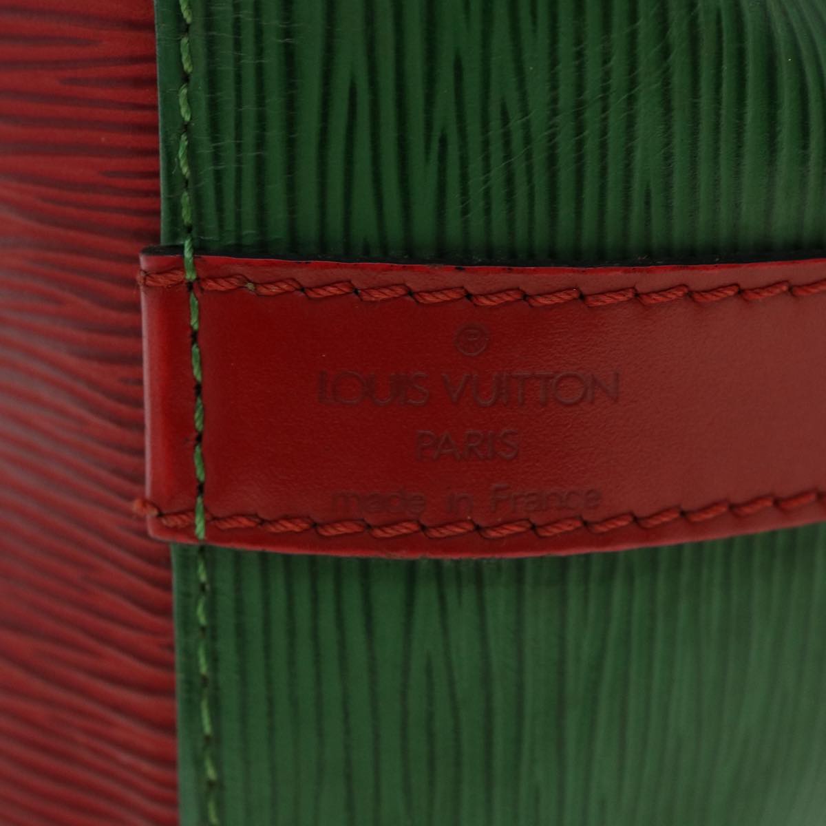 LOUIS VUITTON Epi Petit Noe Bicolor Shoulder Bag Green Red M44147 LV Auth ai476