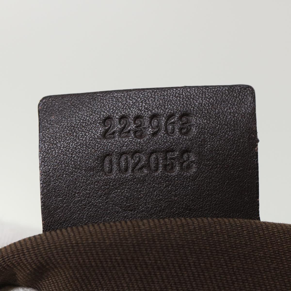 GUCCI GG Canvas Tote Bag Coated Canvas Beige Dark Brown  am3623