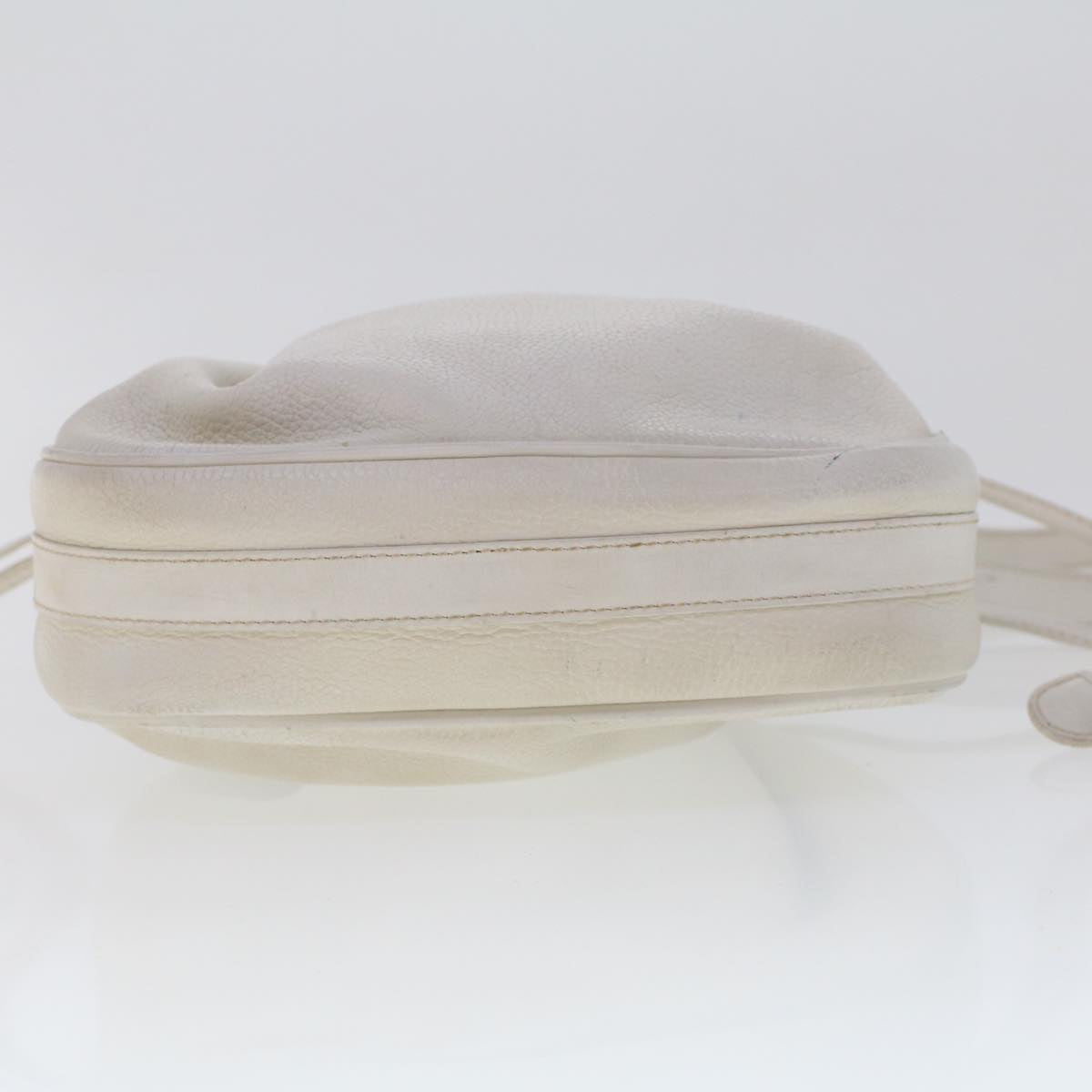 GUCCI Shoulder Bag Leather White  am4457