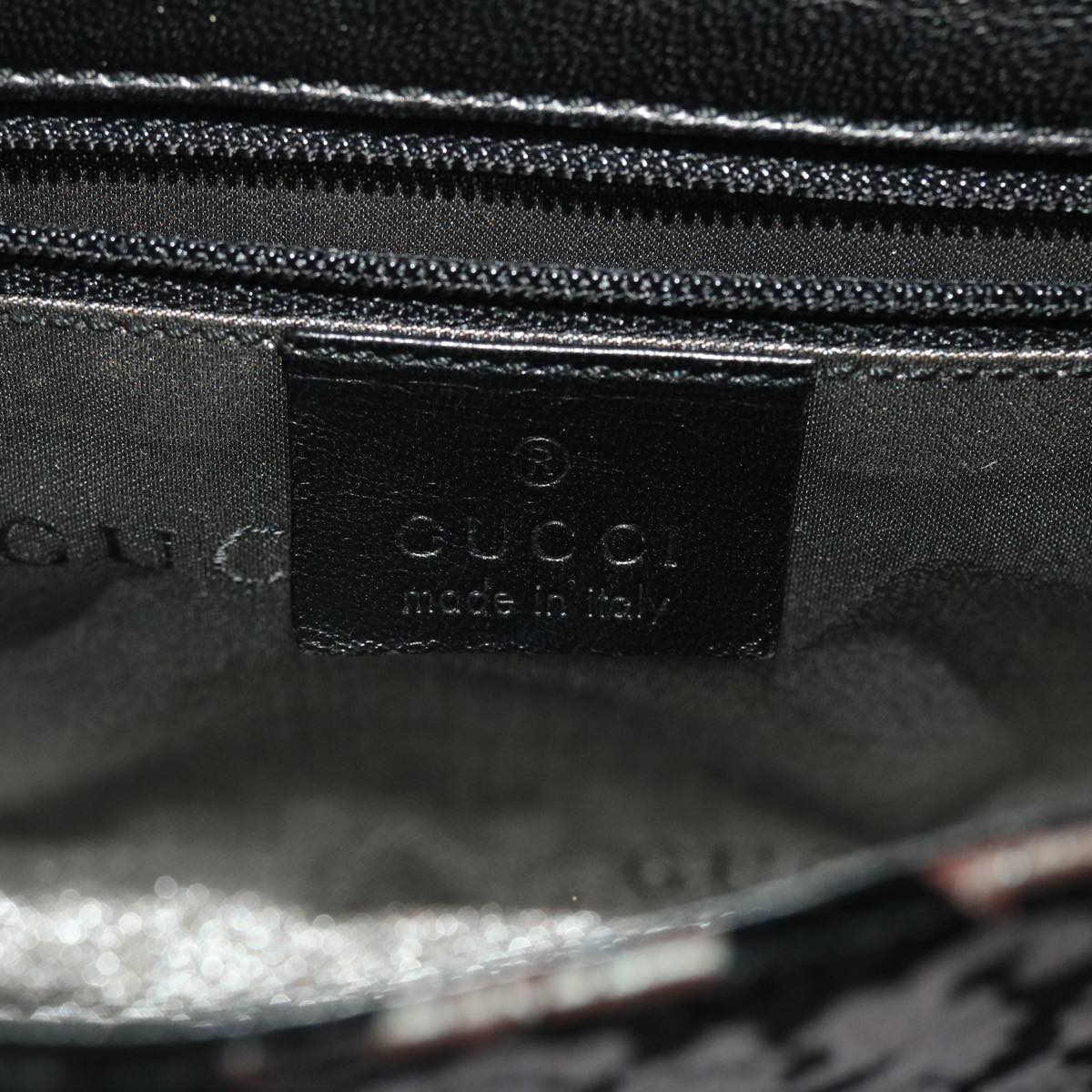 GUCCI Chain Shoulder Bag Velor Black 0013829  am4747