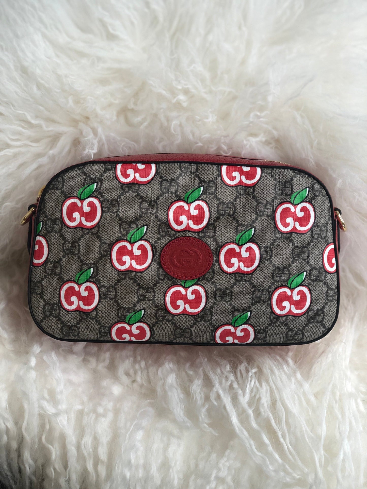 Gucci GG Supreme Canvas Apple Shoulder Bag