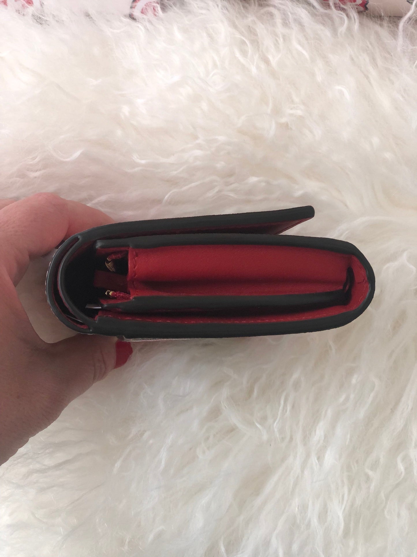 Gucci GG Supreme Canvas Apple French Wallet