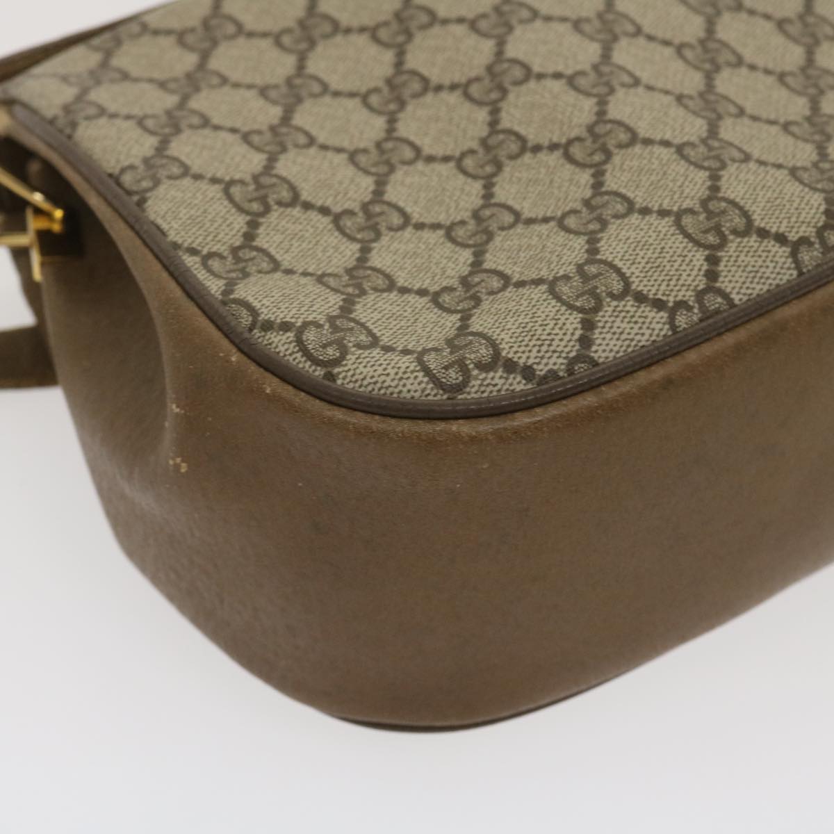 GUCCI Web Sherry Line GG Canvas Shoulder Bag Beige Red Green  ar6721