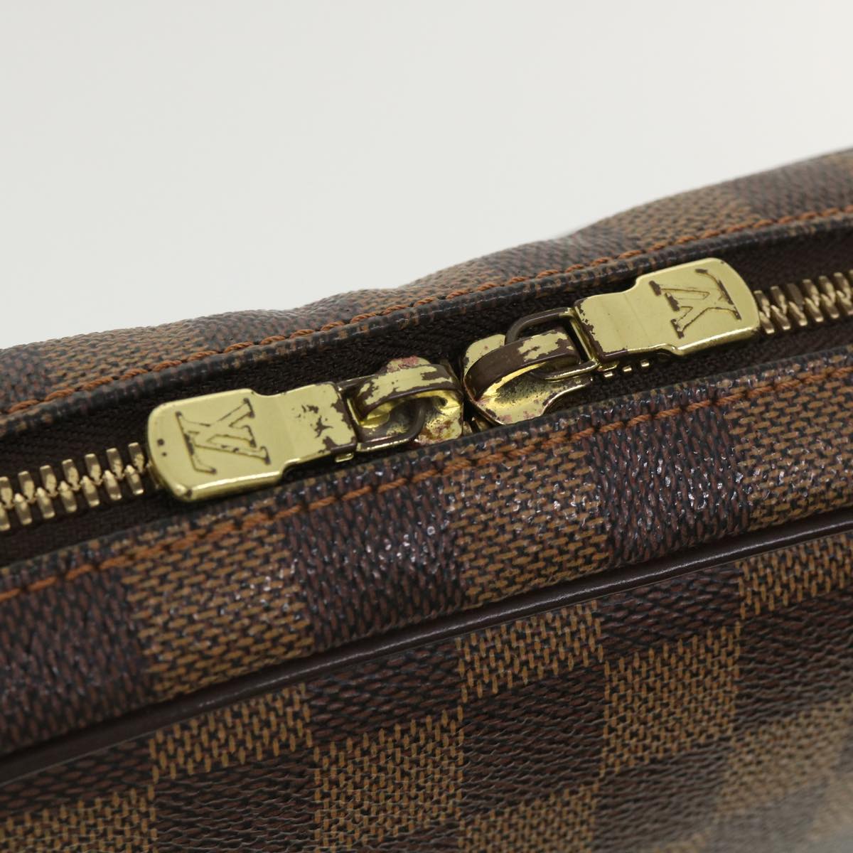 LOUIS VUITTON Damier Ebene Ipanema GM Shoulder Bag N51292 LV Auth ar8642