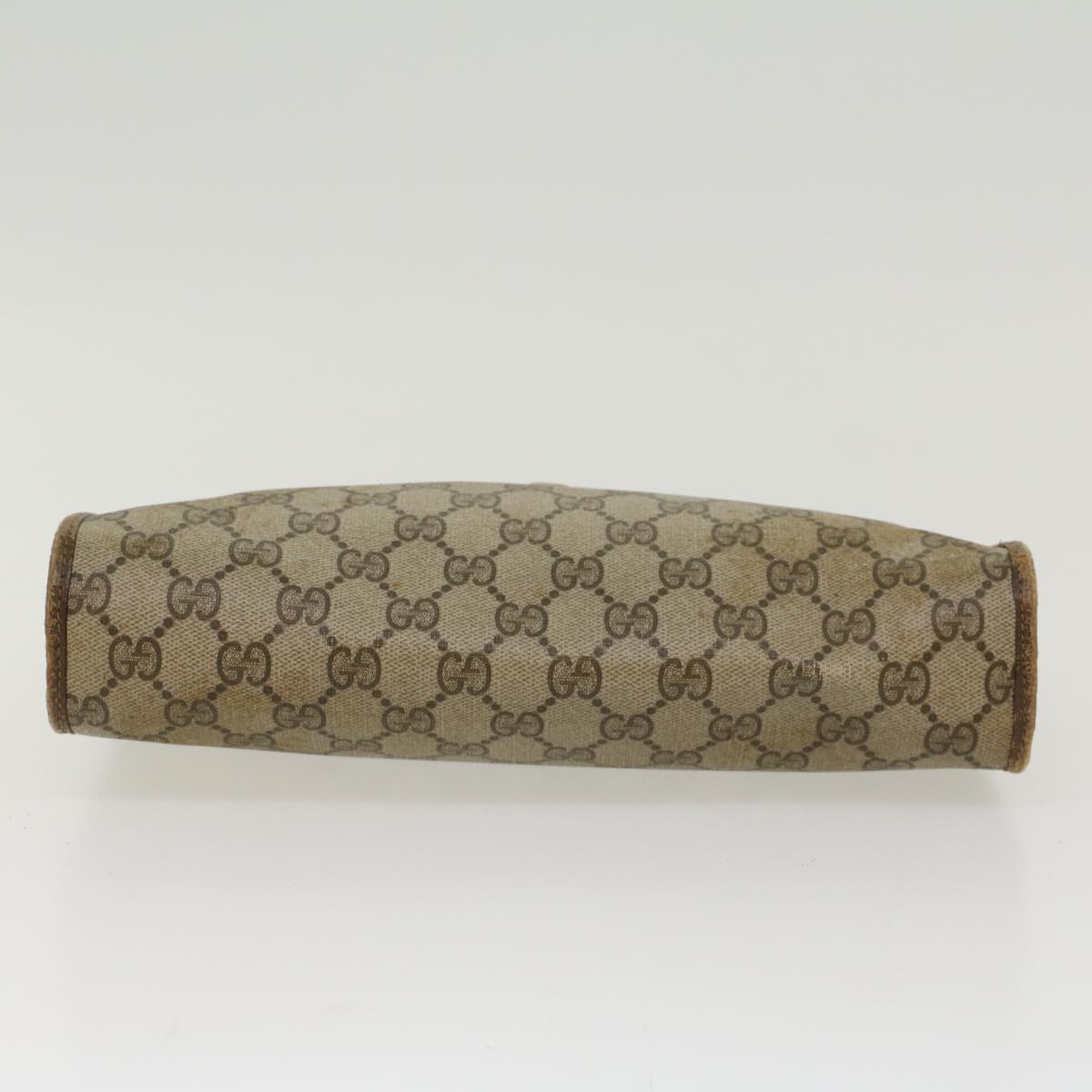 GUCCI GG Canvas Clutch Bag PVC Leather Beige 97.01.037  ar9696B