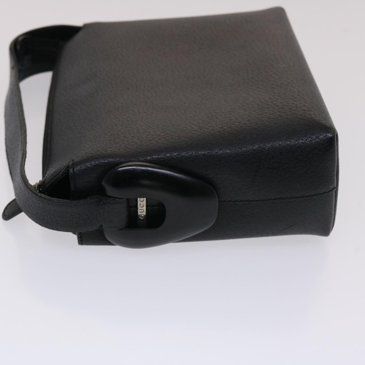 GUCCI Hand Bag Leather Black  ar9996
