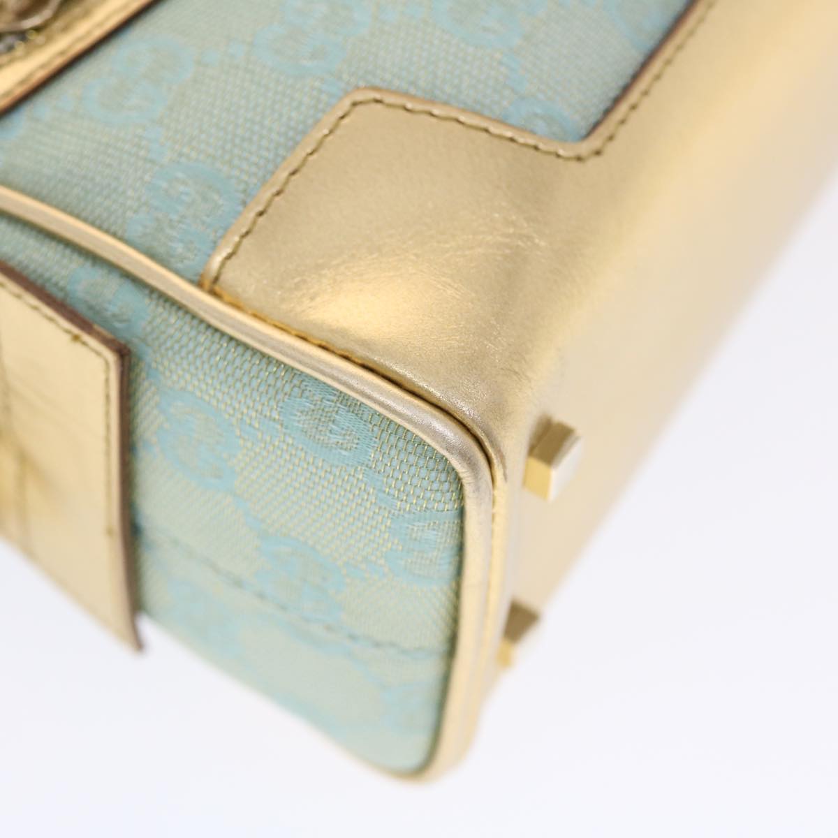 Gucci Gg Canvas Hand Bag Leather Light