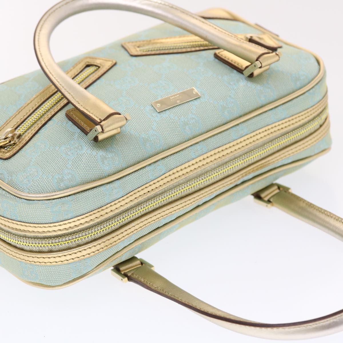 Gucci Gg Canvas Hand Bag Leather Light