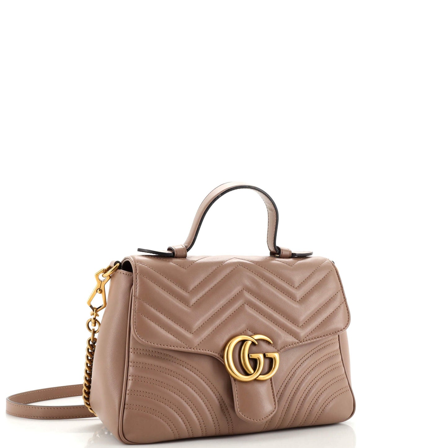 Gucci Gg Marmont Top Handle Flap Bag