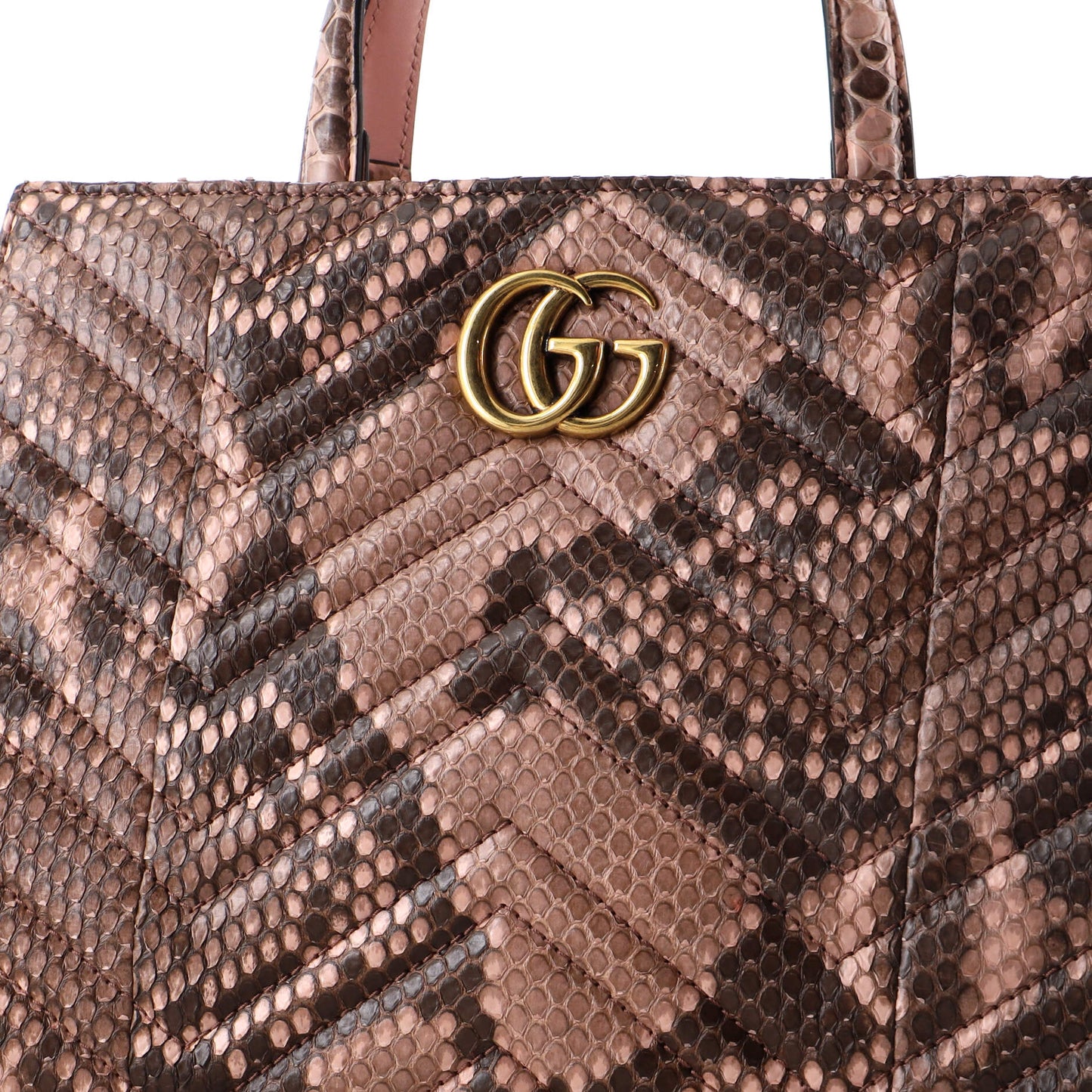 Gucci Gg Marmont Tote Matelasse Python
