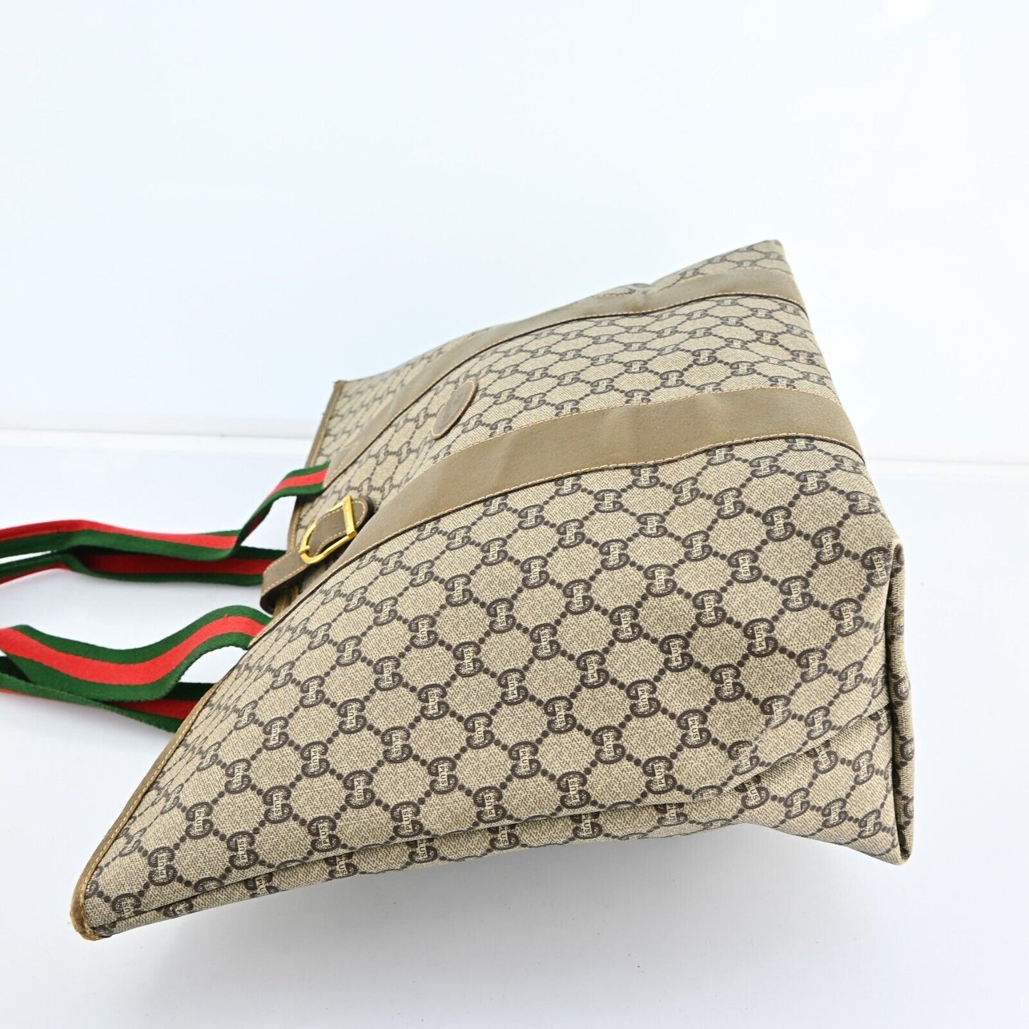 Gucci Plus Web Sherry Line Boston Bag