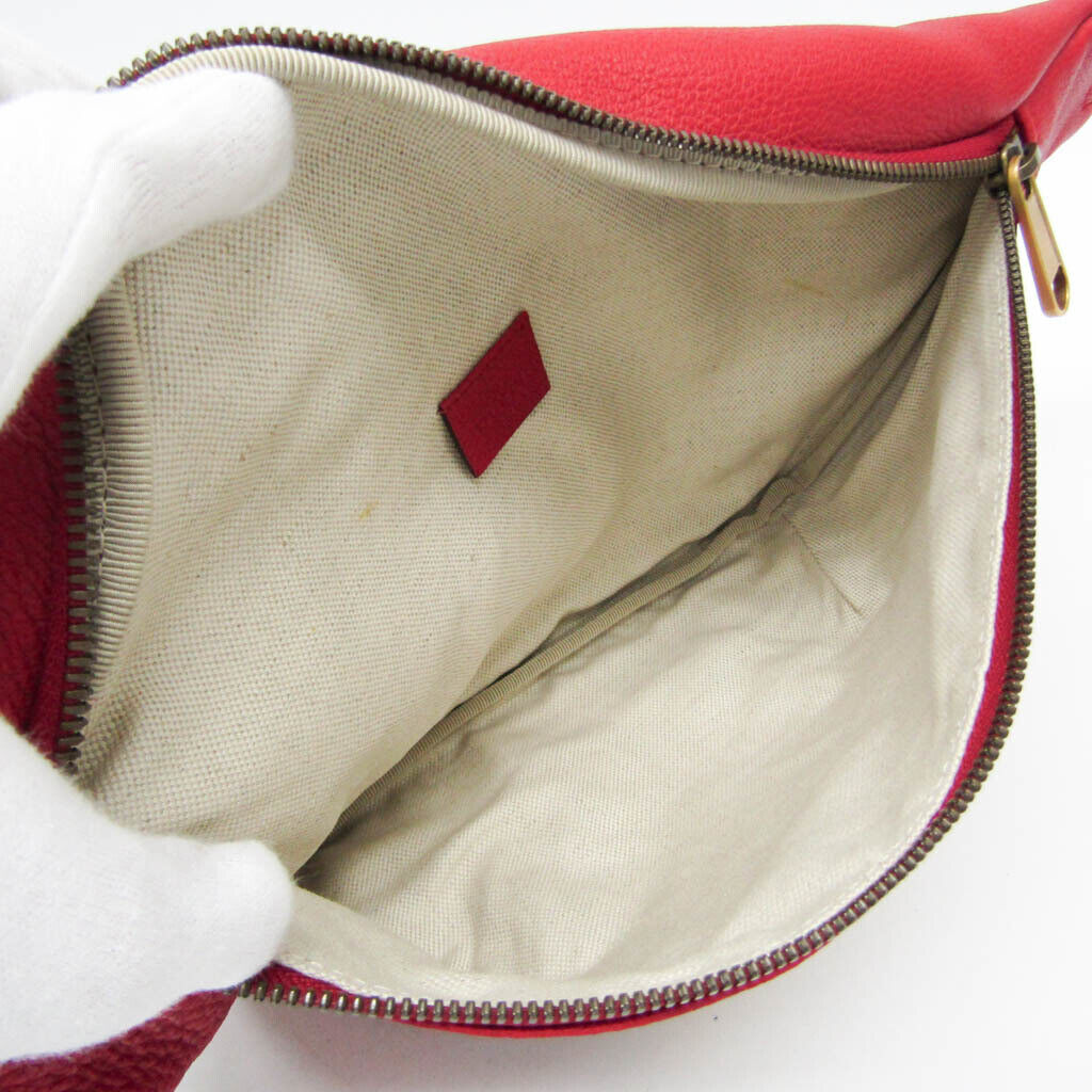 Gucci Logo Print Women Men Leather Fanny
