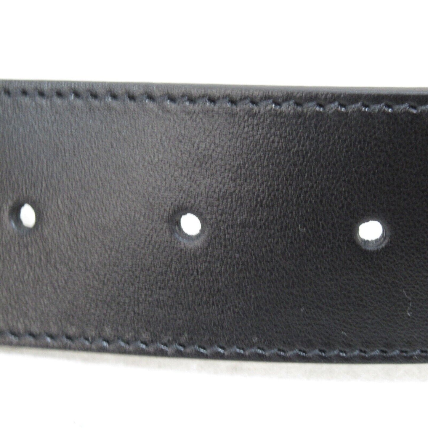 Gucci Wide Belt G Leather Black New