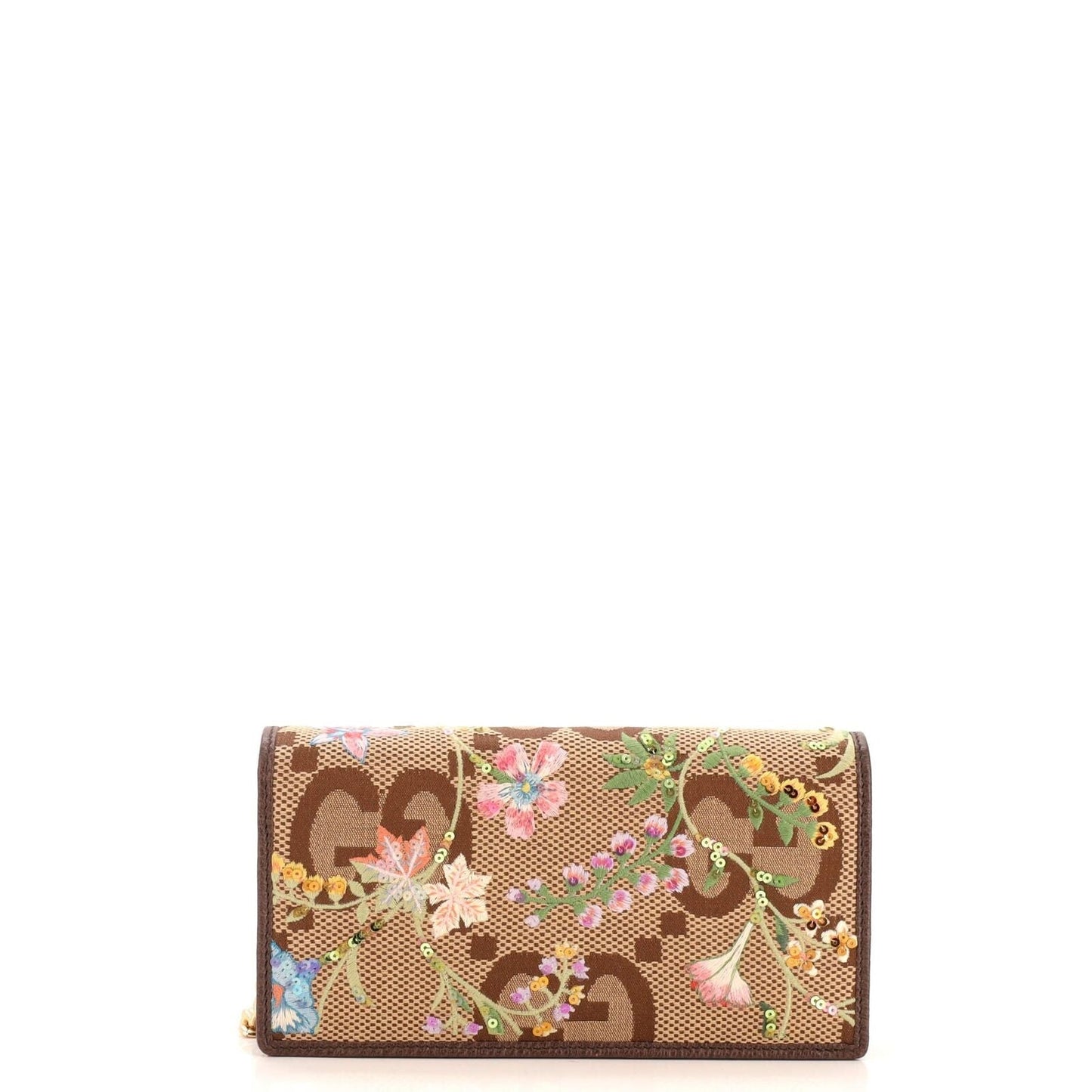 Gucci Horsebit Chain Wallet Embroidered
