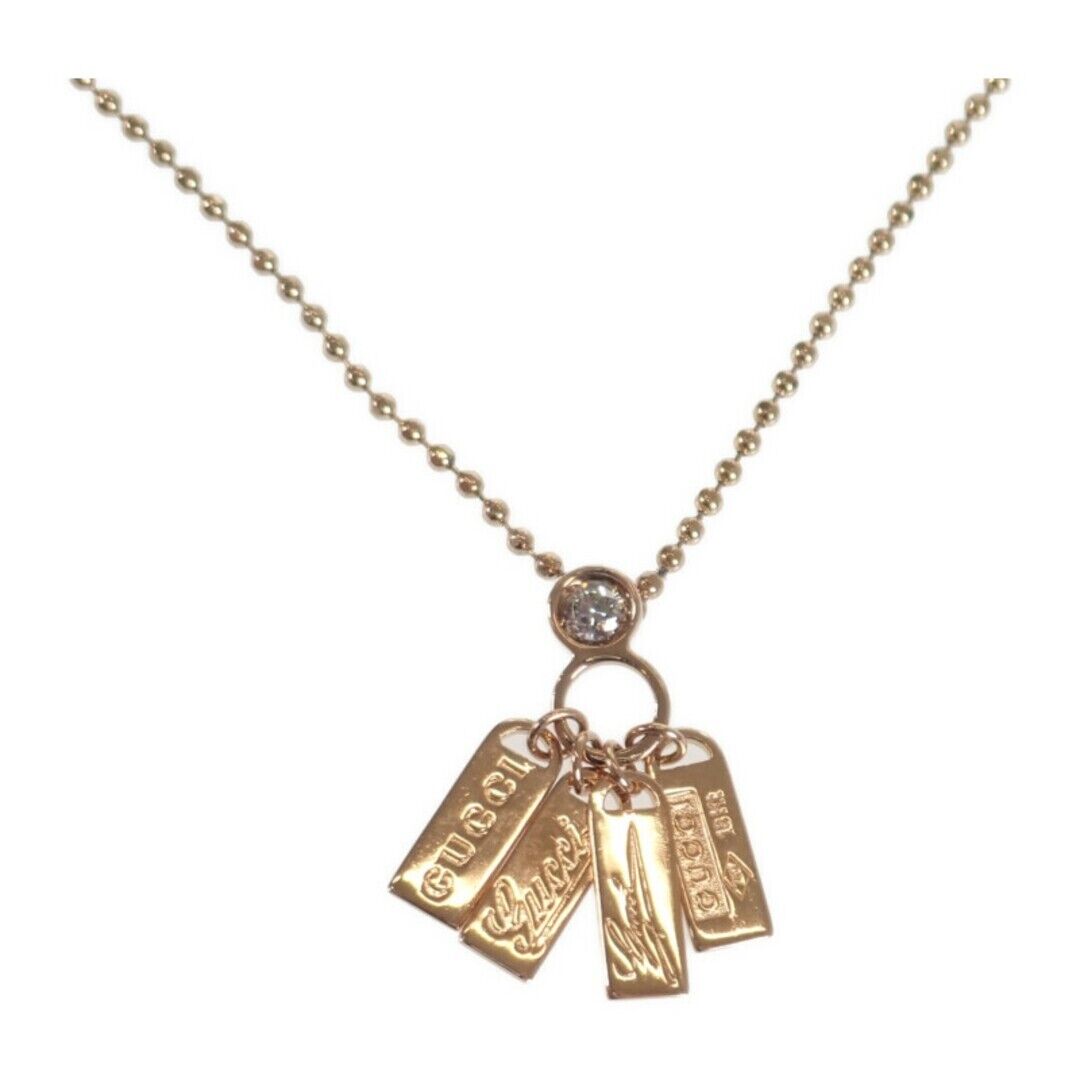 Gucci Necklace Diamond Logo Plates