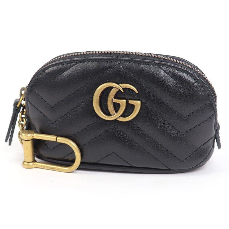 Gucci Gg Marmont Key Pouch Case Black