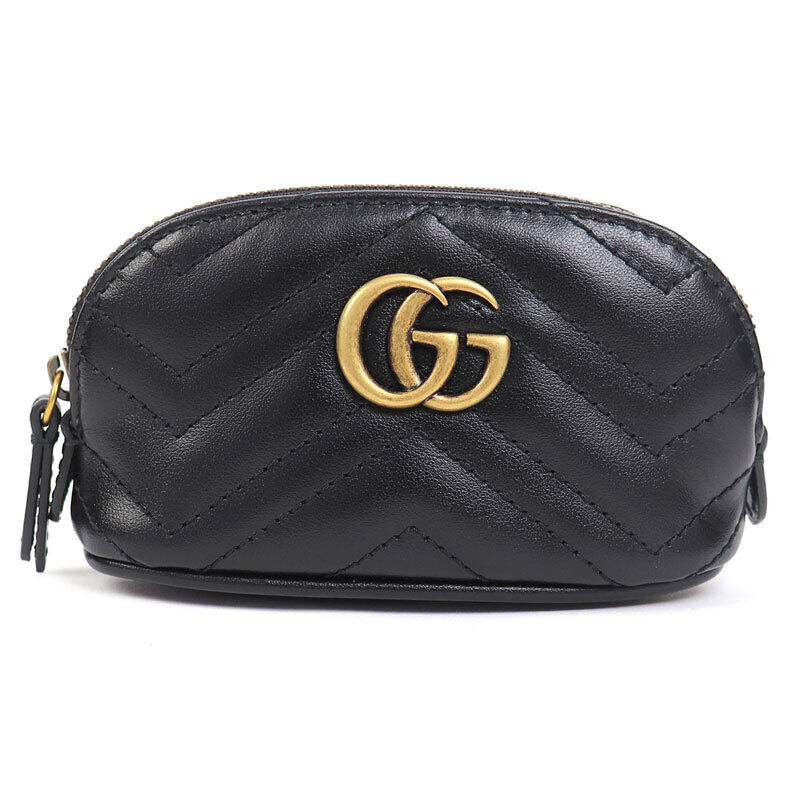 Gucci Gg Marmont Key Pouch Case Black