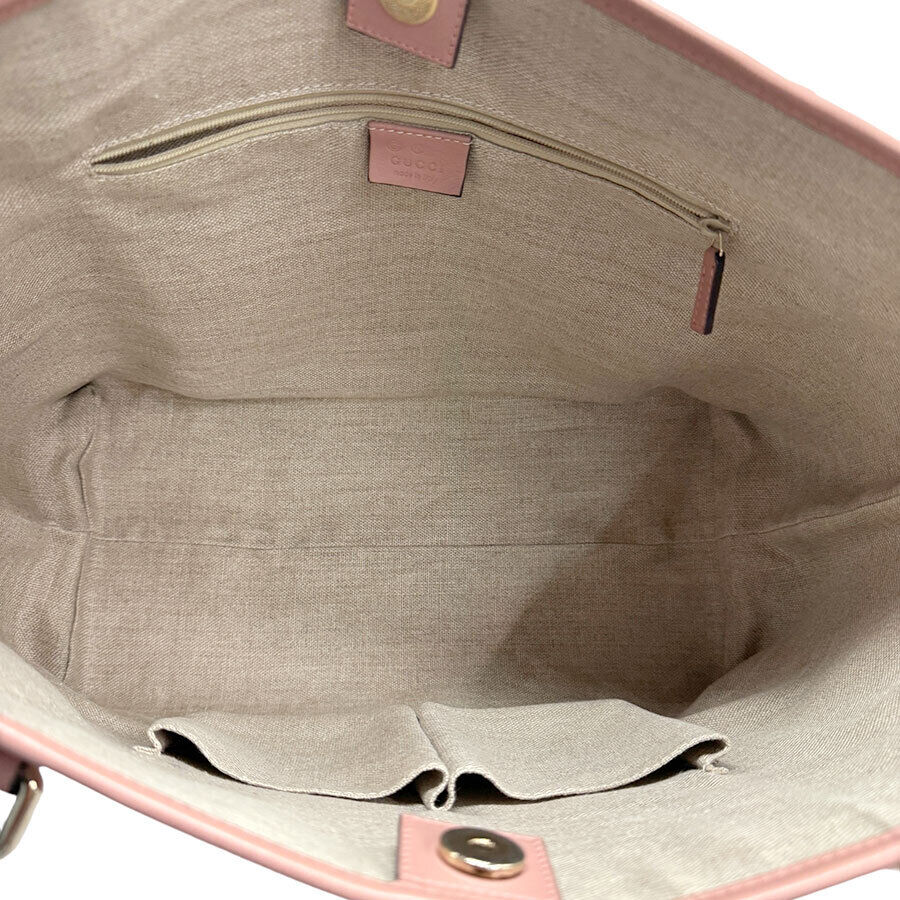 Gucci Handbag Tote Bag Pink Leather