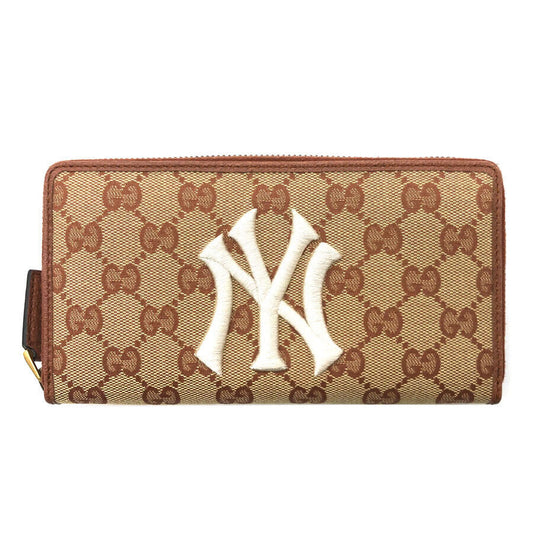 Gucci Gg Canvas Ny Zip Around Long
