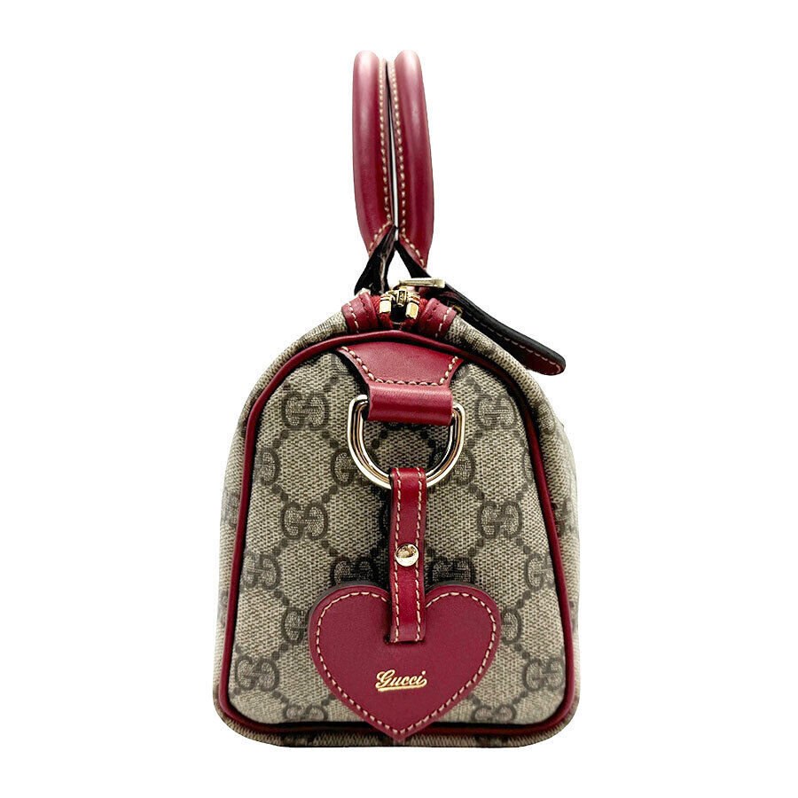 Gucci Handbag Red X Brown Pvc