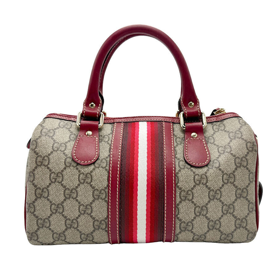 Gucci Handbag Red X Brown Pvc