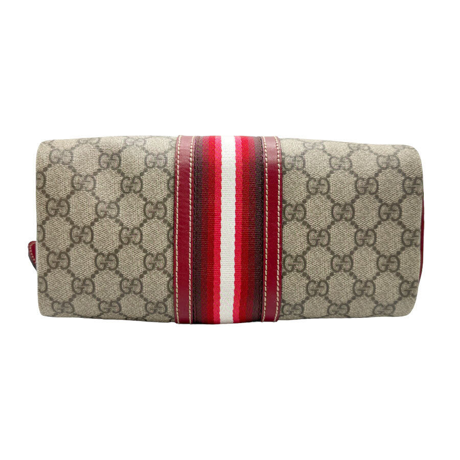 Gucci Handbag Red X Brown Pvc