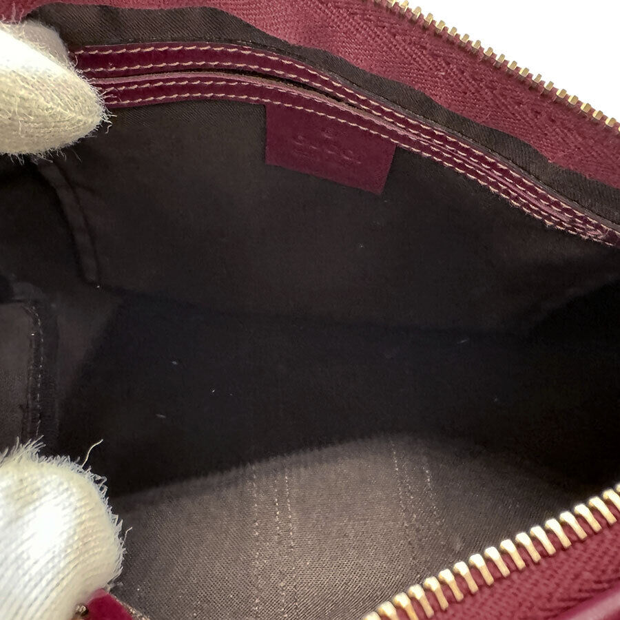 Gucci Handbag Red X Brown Pvc