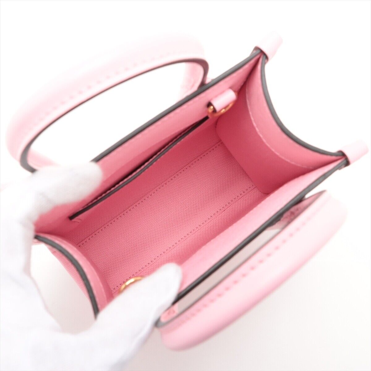 Gucci Leather 2 Way Handbag Pink Bananya