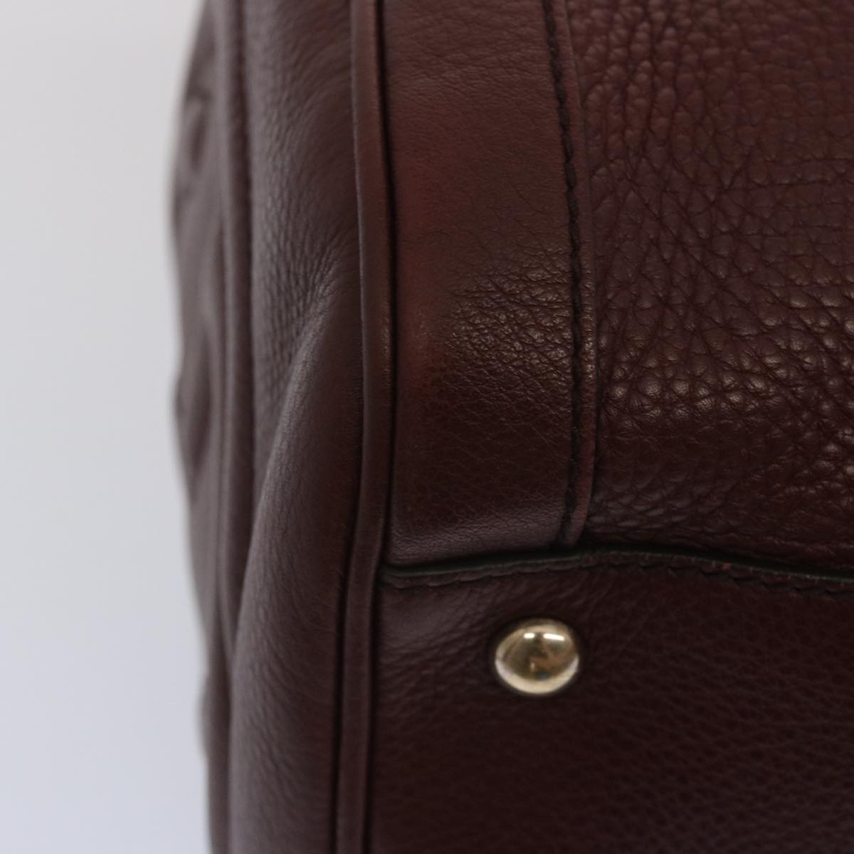Gucci Soho Boston Bag Leather Wine Red
