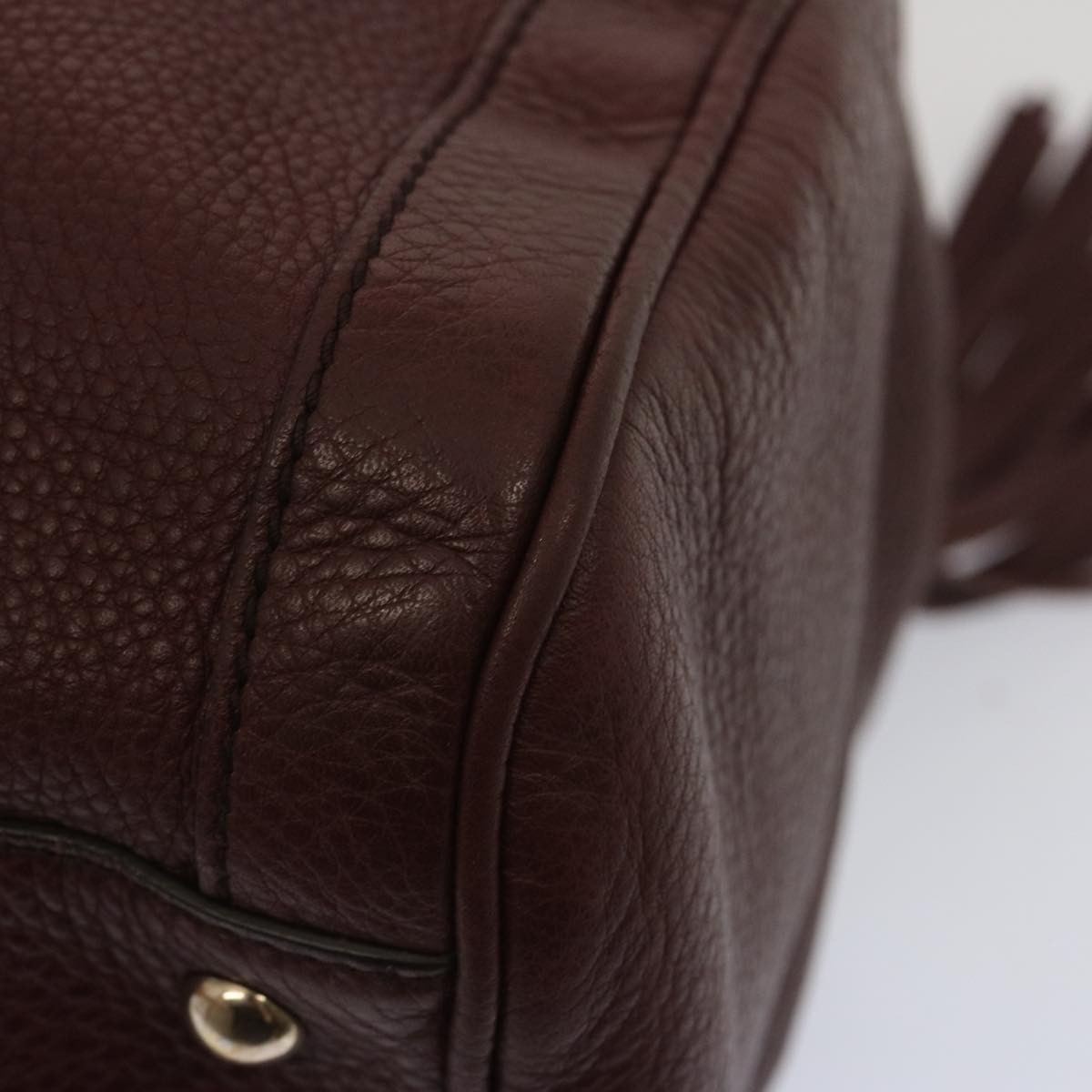 Gucci Soho Boston Bag Leather Wine Red
