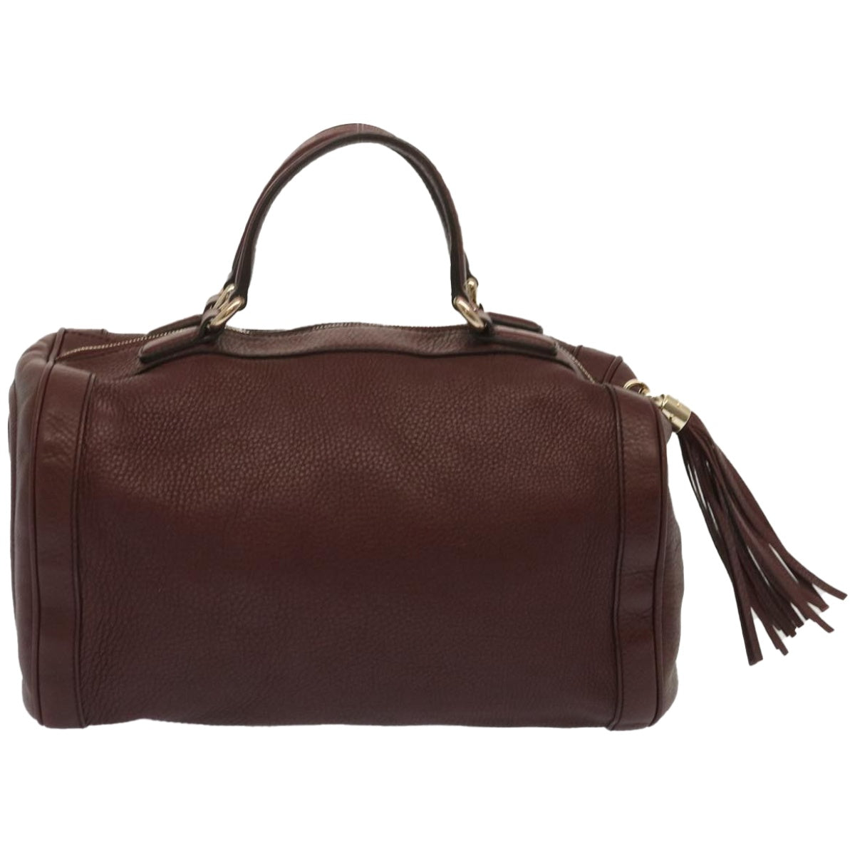 Gucci Soho Boston Bag Leather Wine Red
