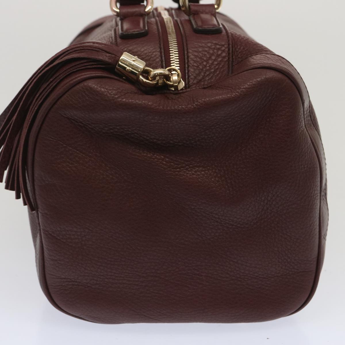 Gucci Soho Boston Bag Leather Wine Red