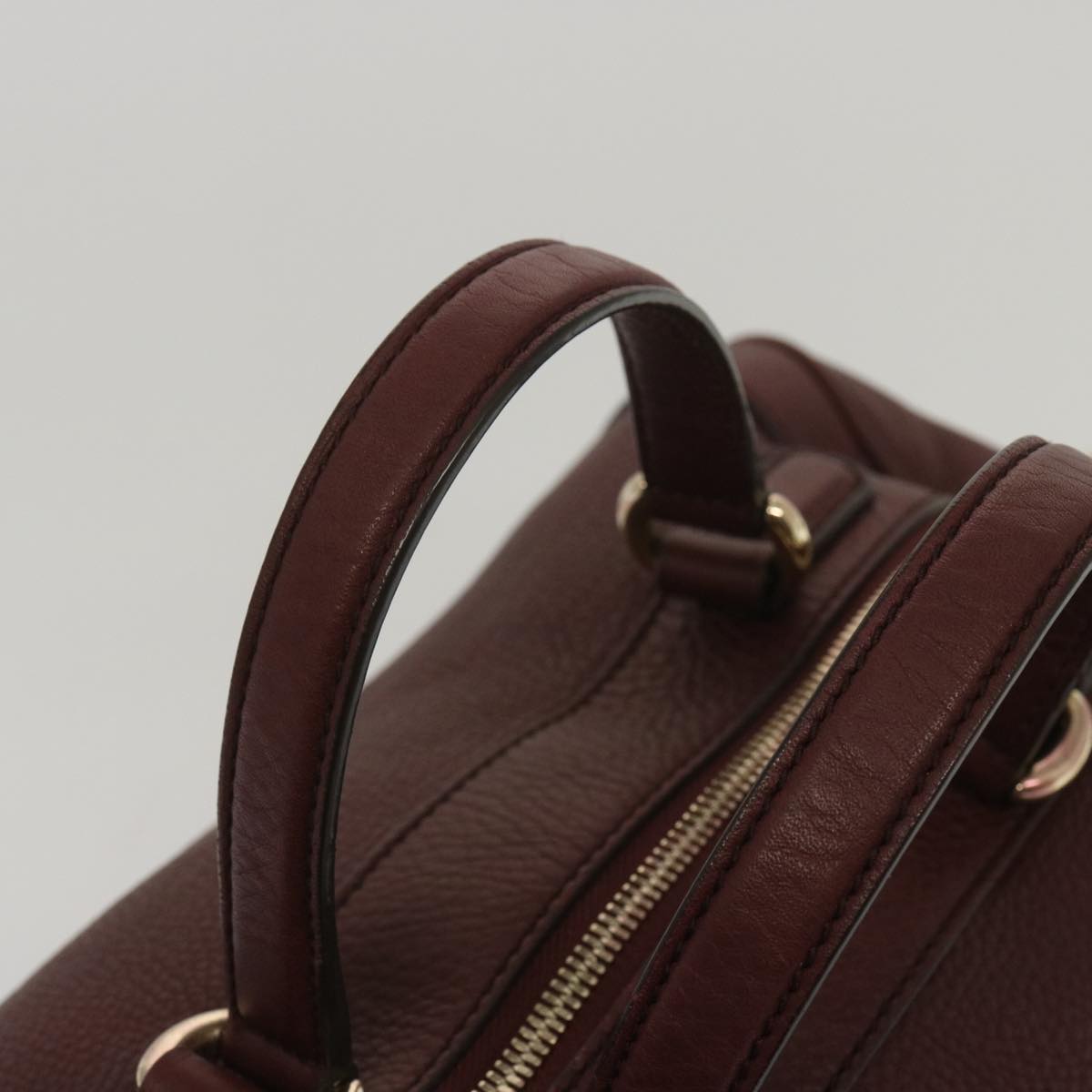 Gucci Soho Boston Bag Leather Wine Red