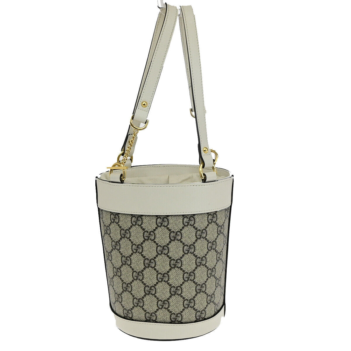 Gucci Logo Horsebit Gg Pattern Bucket
