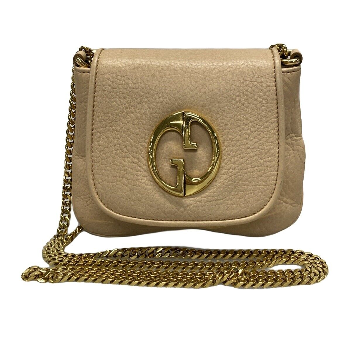 Gucci Double G Beige Leather -