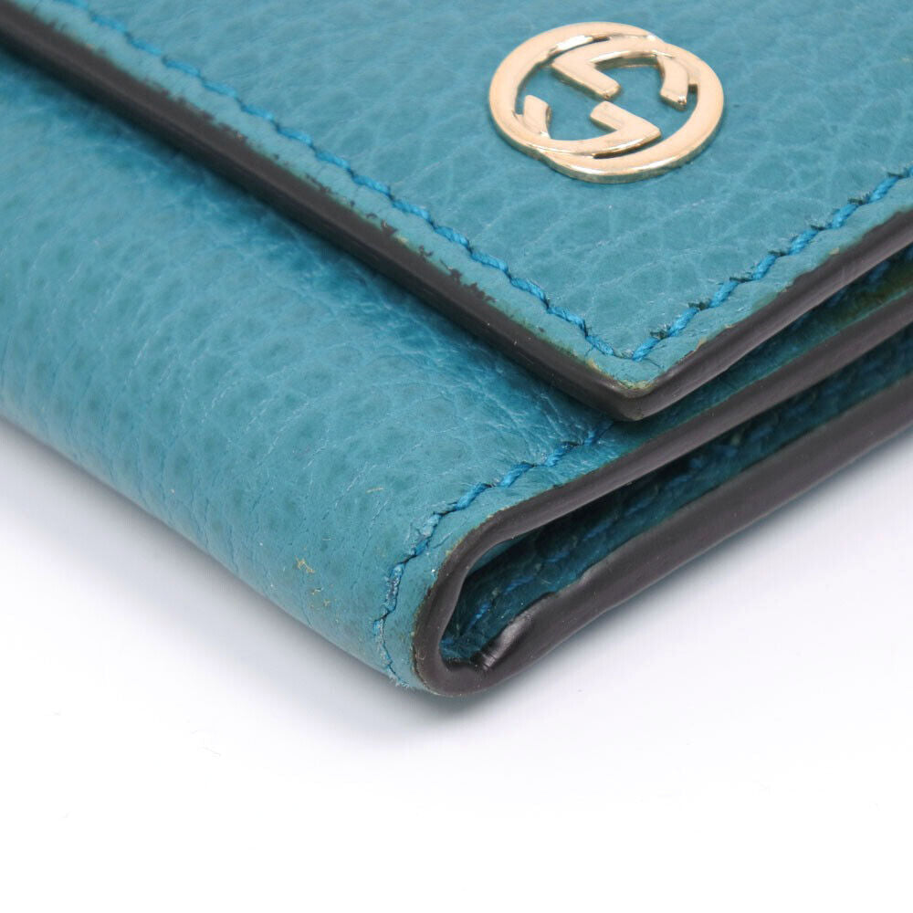 Gucci Interlocking Gg Blue Green Leather