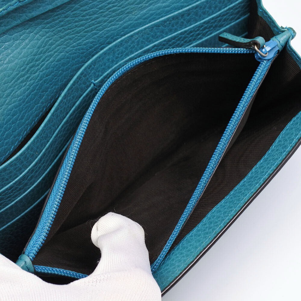 Gucci Interlocking Gg Blue Green Leather