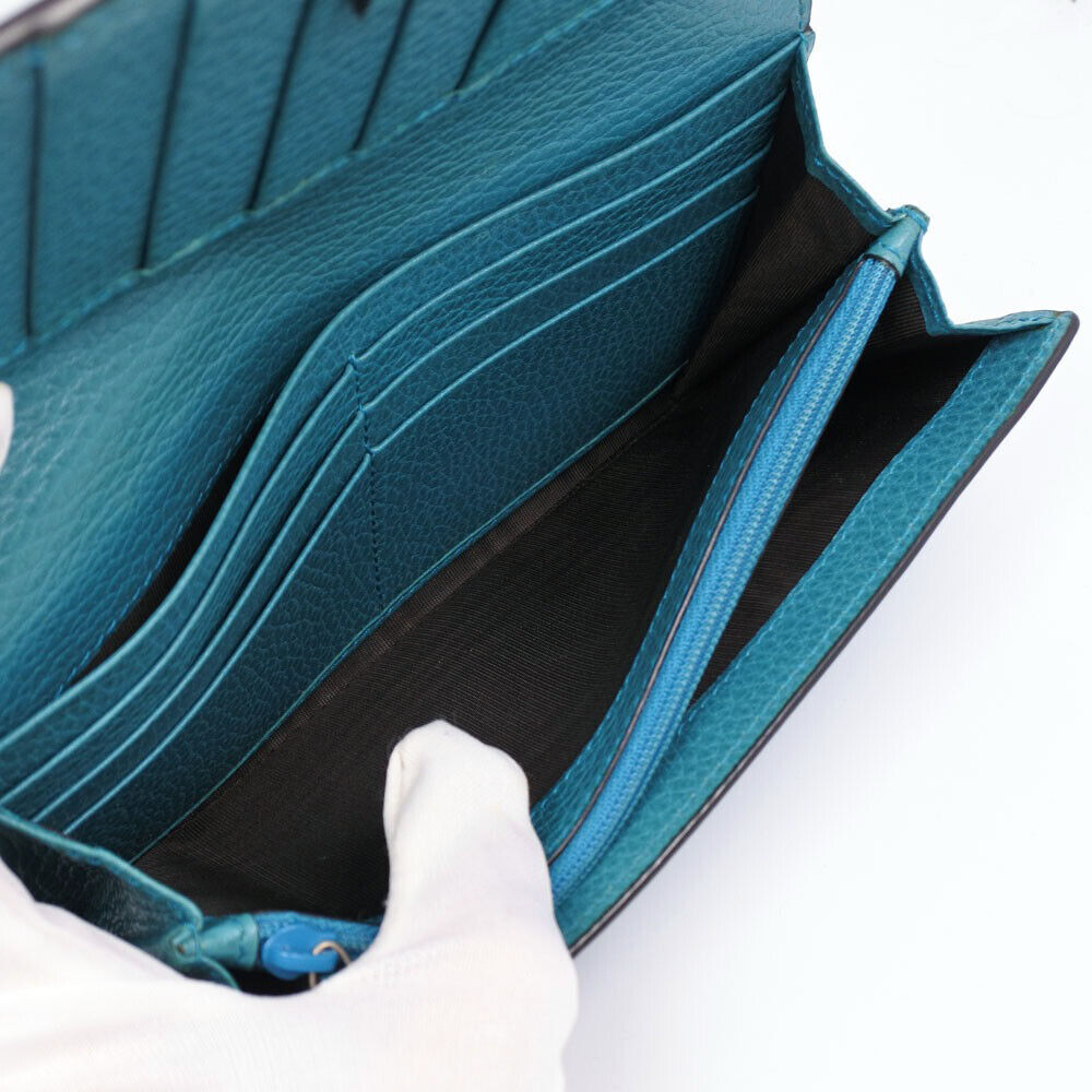 Gucci Interlocking Gg Blue Green Leather