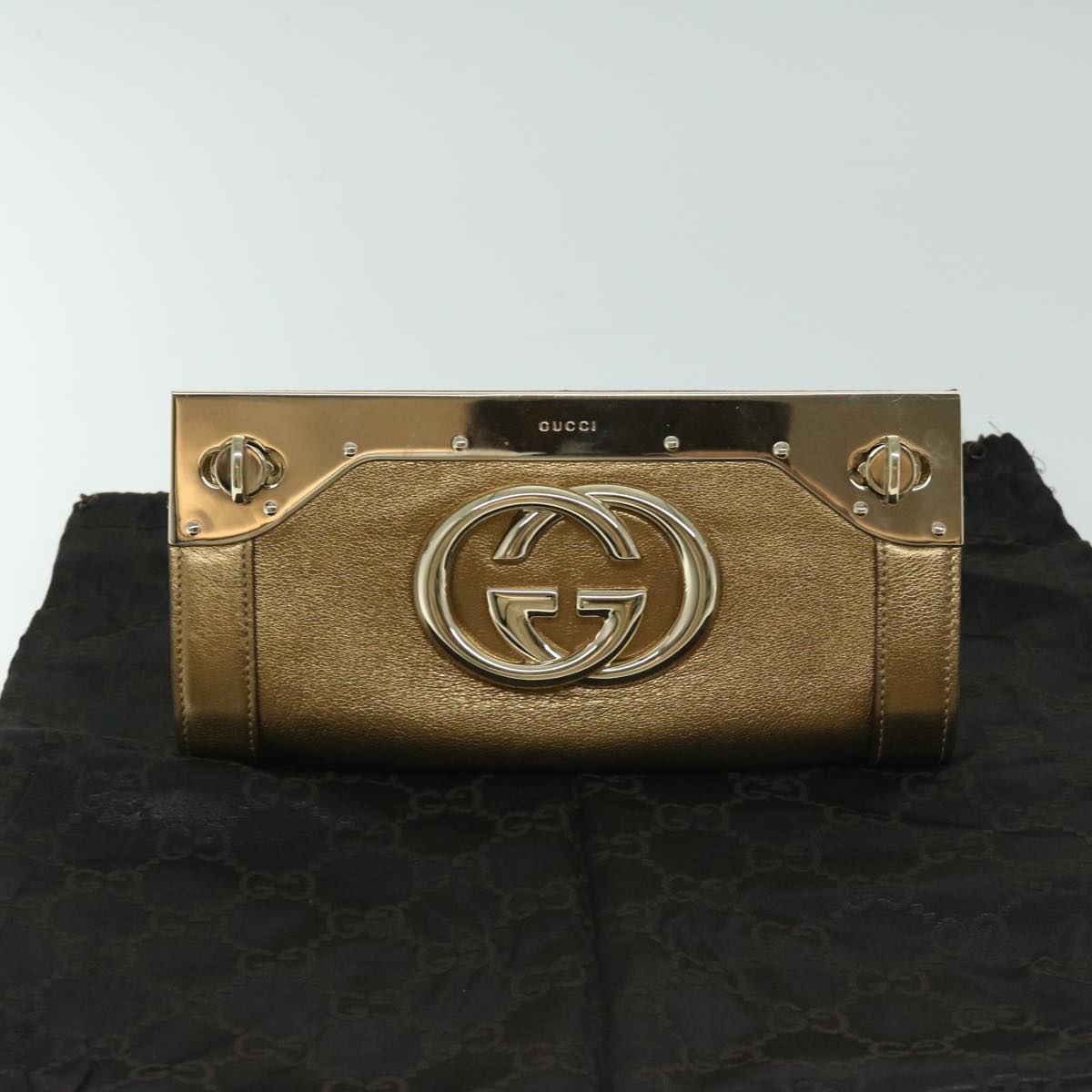 Gucci Interlocking Clutch Bag Leather