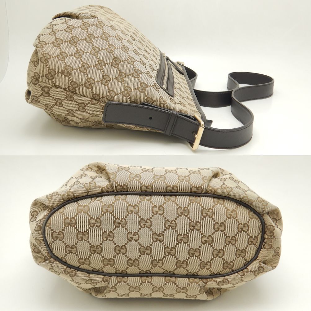 Gucci Shoulder Bag Gg Canvas Beige Brown