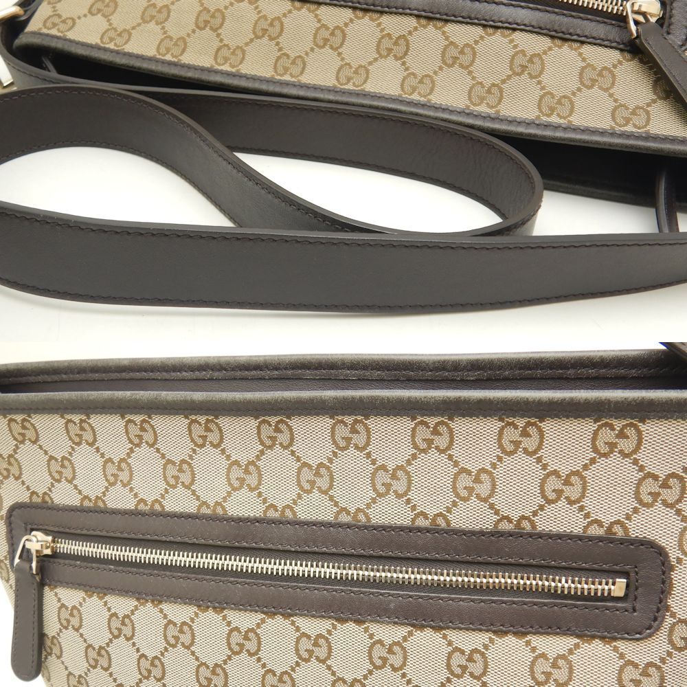 Gucci Shoulder Bag Gg Canvas Beige Brown